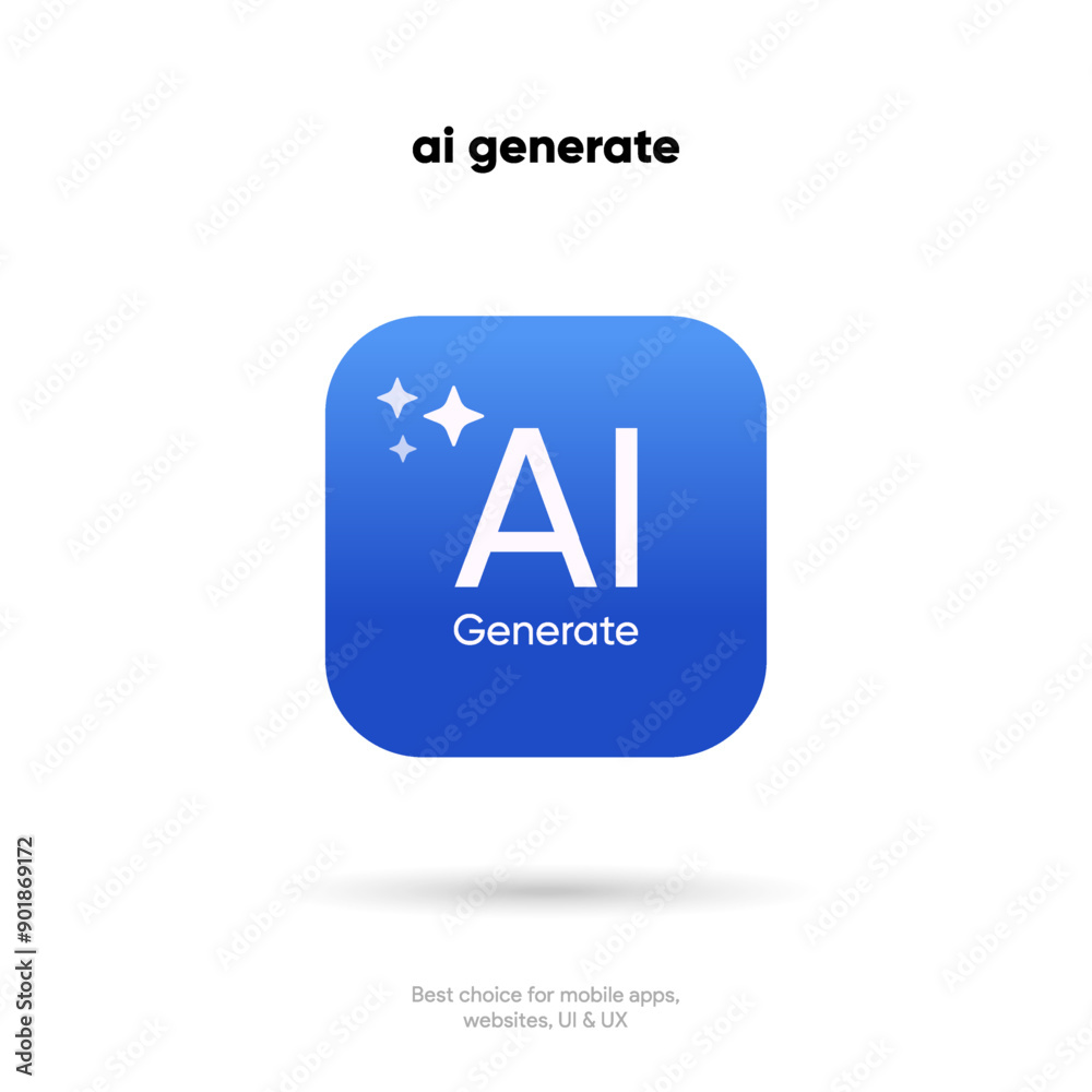 Generate AI button symbol. Artificial intelligence sign button. Machine learning generator and generate text and image press button prompt. Magic stars symbol. Chat brain assistant Generate AI button symbol. Artificial intelligence sign button. Machine learning generator and generate text and image press button prompt. Magic stars symbol. Chat brain assistant
