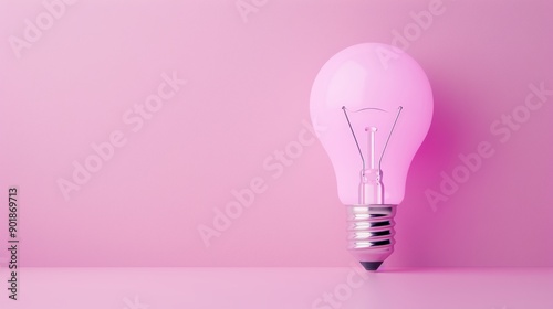 A conceptual image highlighting a purple symbol that represents ideas and innovation. The minimalist design and abundance of copy space make it suitable for a variety of creative projects.