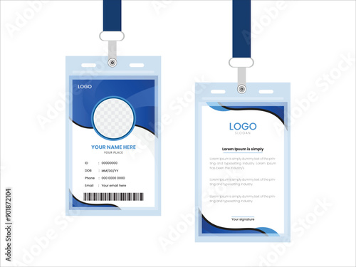  Clean and stylish id card Card Template. id Card Layout Modern and Simple .