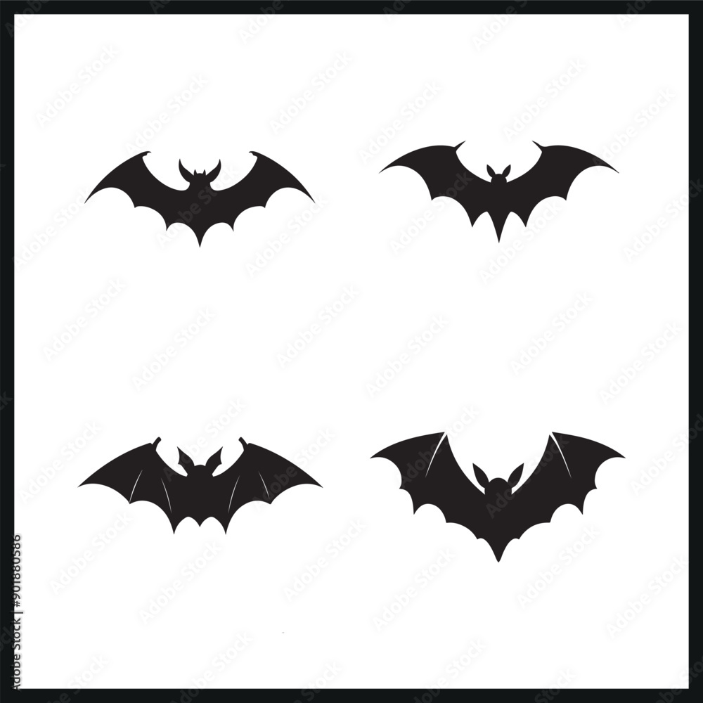 Halloween Bat vector silhouette Halloween Bat vector silhouette