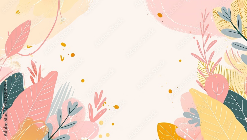 Colorful Nature-Inspired Abstract Illustration Colorful Nature-Inspired Abstract Illustration
