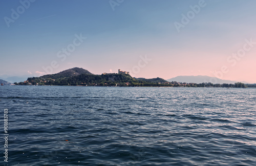 panorama of lake Maggiore,Piedmont,Italy. photo