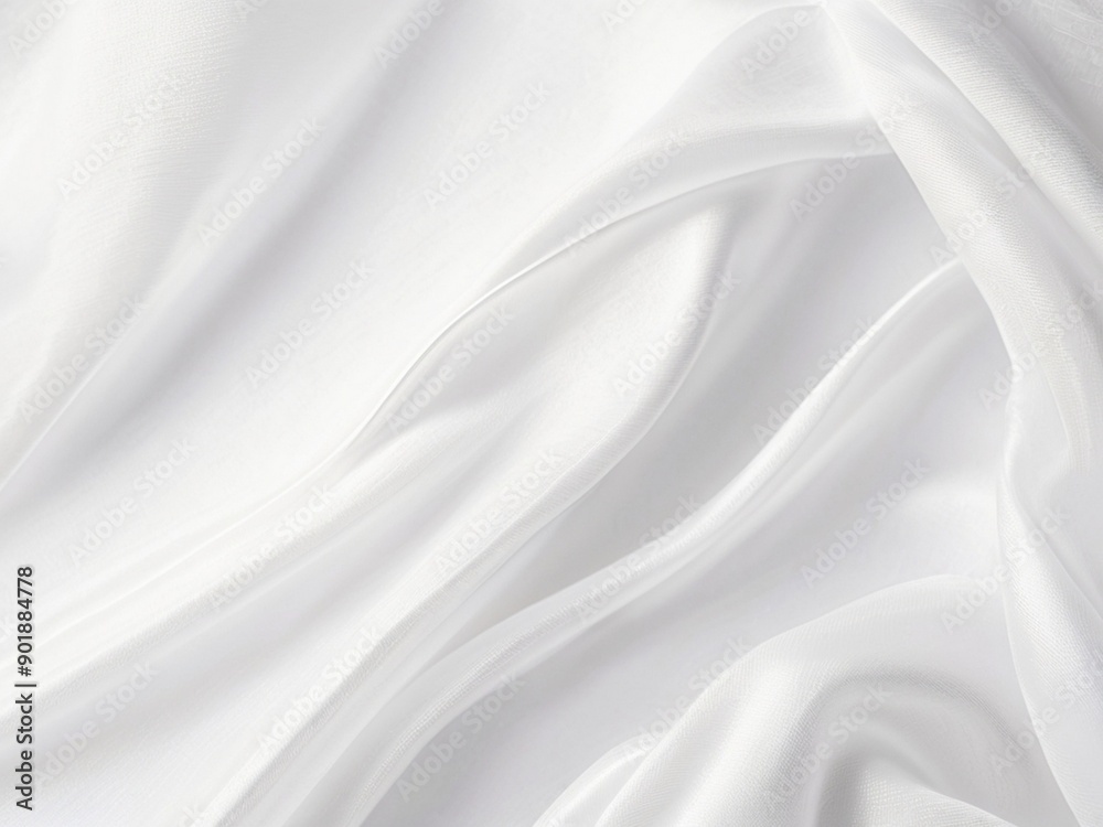 Gorgeous texture background of white cotton silk fabric