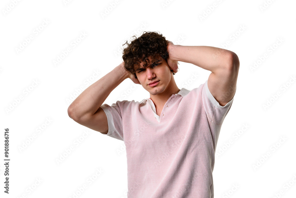 Man is suffering from acute headache. Struggling with sudden acute migraine attacks. Dealing with central neuros system tumor. Man is suffering from acute headache. Struggling with sudden acute migraine attacks. Dealing with central neuros system tumor.