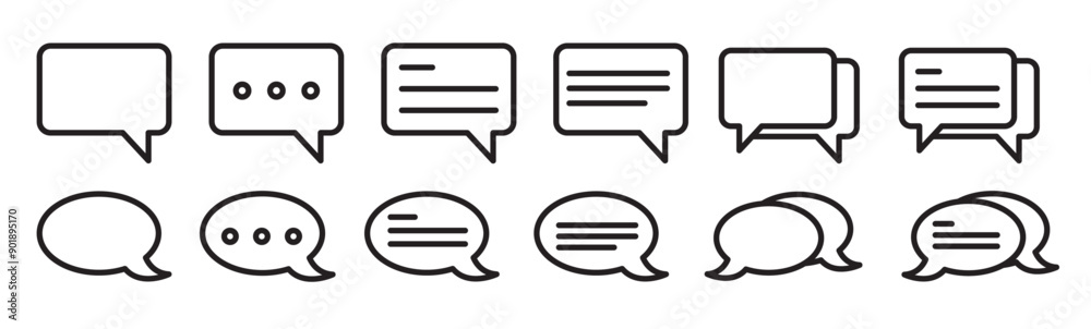 Text message icon set. chat speech balloon vector symbol. dialog bubble. communicate pictogram. social media comment button. sms sign. Text message icon set. chat speech balloon vector symbol. dialog bubble. communicate pictogram. social media comment button. sms sign.