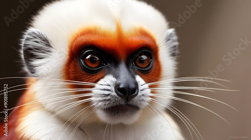 white haired lemur photo
