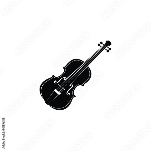violin vector silhouette