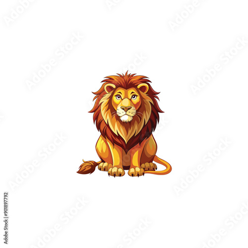 lion cartoon isolated on white