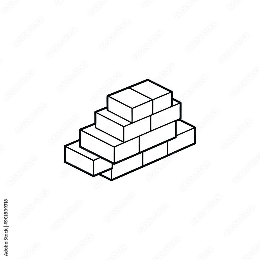 3d model of building cube, 3d, box, business, cubes, block, pyramid ...