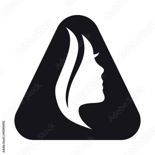 Face Logo combine with letter A vector template