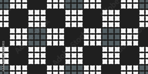 Checkered pattern repeating small tiles continuous background. Abstract square shape chessboard texture elegant geometric motif. Modern fabric design textile swatch allover print block. Vector graphic