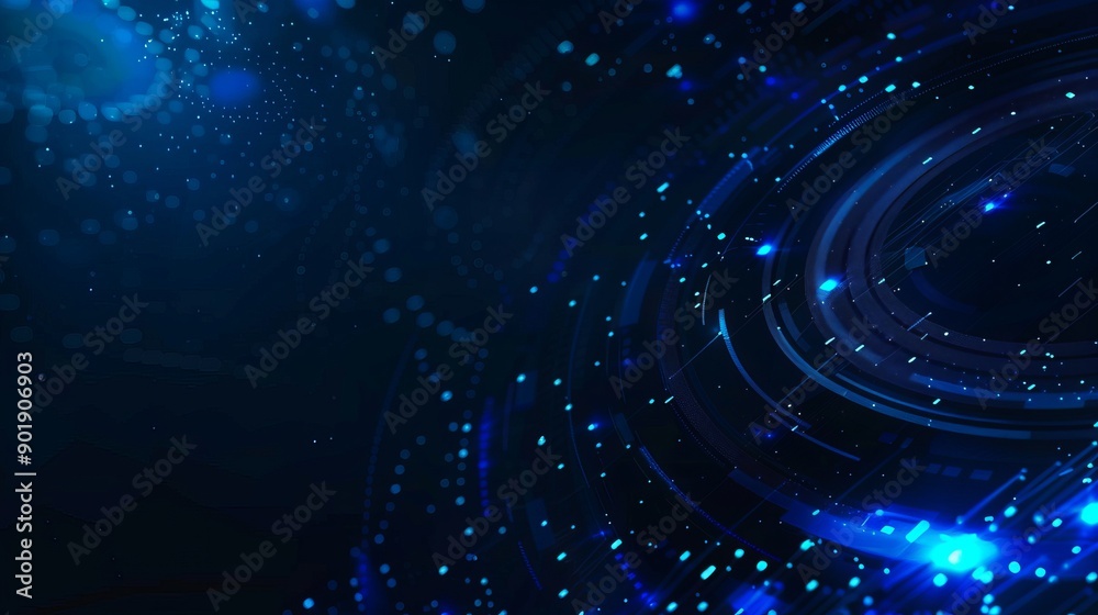 A digital blue design background illustrating abstract technology innovation and communication concepts A digital blue design background illustrating abstract technology innovation and communication concepts