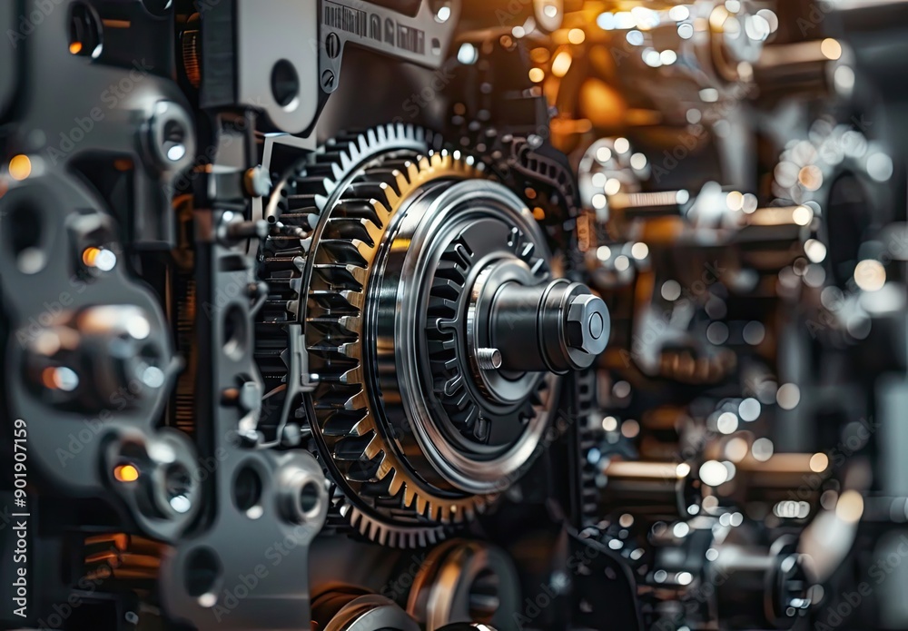 Close-Up of Industrial Gears and Cogs Close-Up of Industrial Gears and Cogs