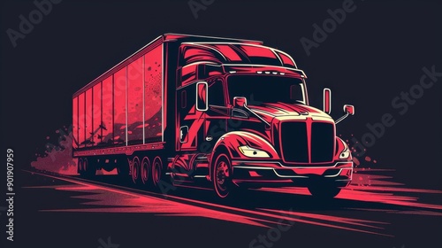 Freight transportation across the United States of America. The concept of cargo transportation.