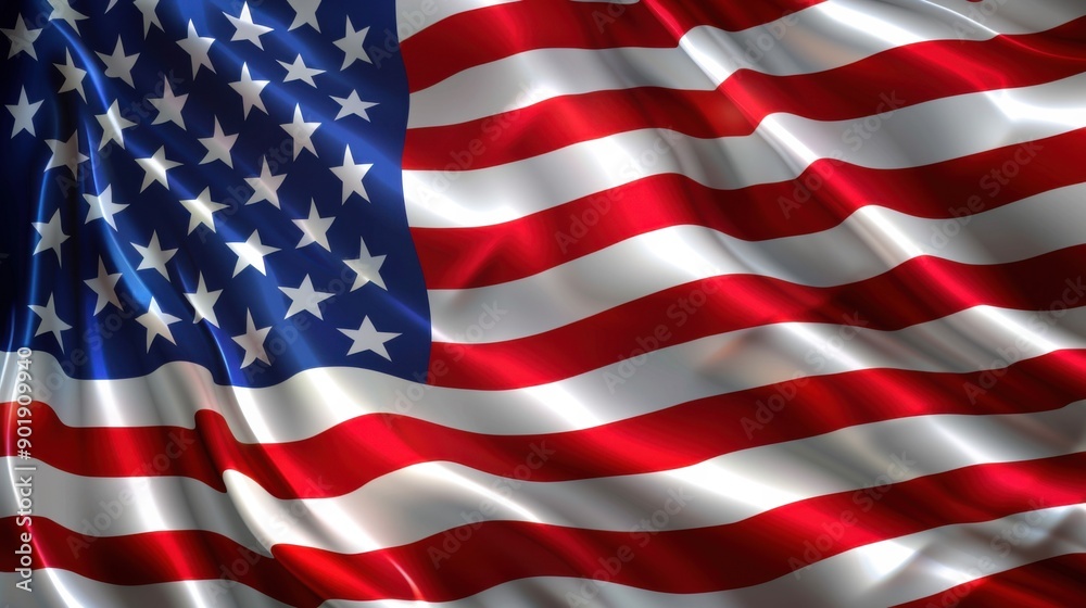 Flag of the United States of America. Abstract background of the United States of America flag waving in the air Flag of the United States of America. Abstract background of the United States of America flag waving in the air