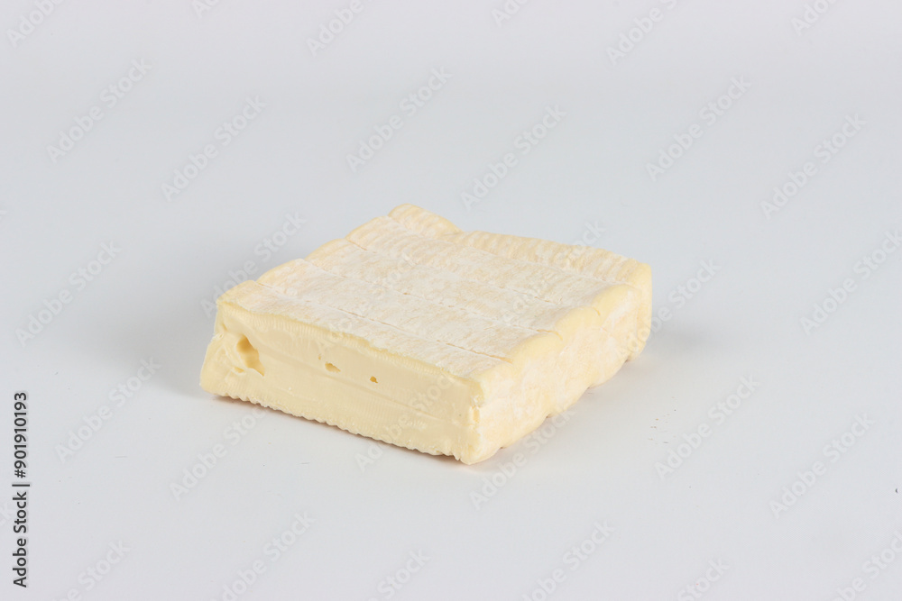 French cheese isolated en white background French cheese isolated en white background