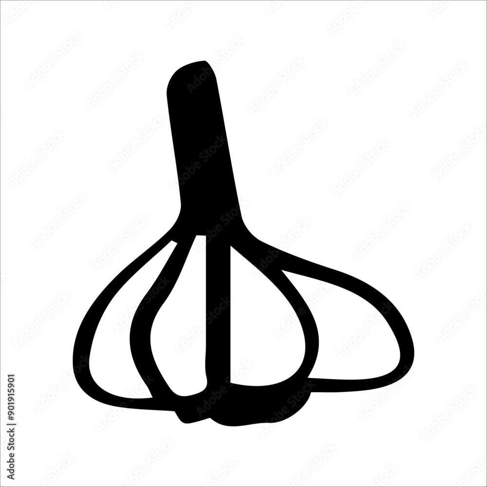 A garlic vector element on a white background. A garlic vector element on a white background.