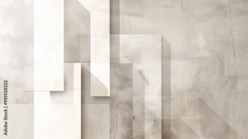 Abstract Composition of Geometric Shapes in Subdued Neutrals and Grays Abstract Composition of Geometric Shapes in Subdued Neutrals and Grays