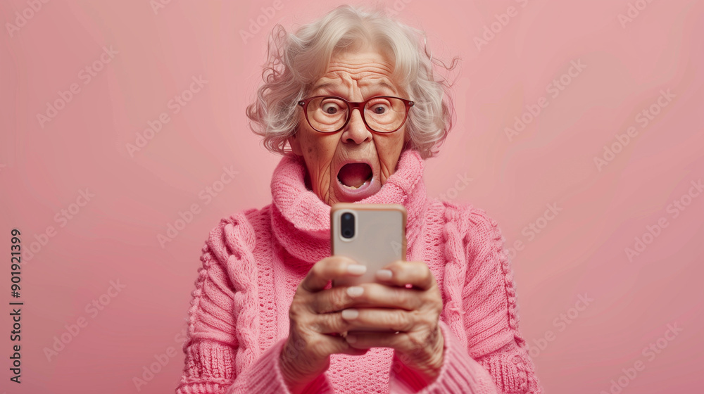 Senior woman struggling with a smartphone, highlighting tech challenges in old age.
Senior woman struggling with a smartphone, highlighting tech challenges in old age.