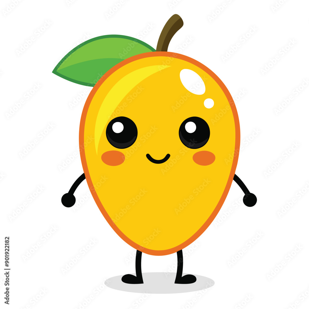 Fototapeta premium Mango character, cartoon vector illustration