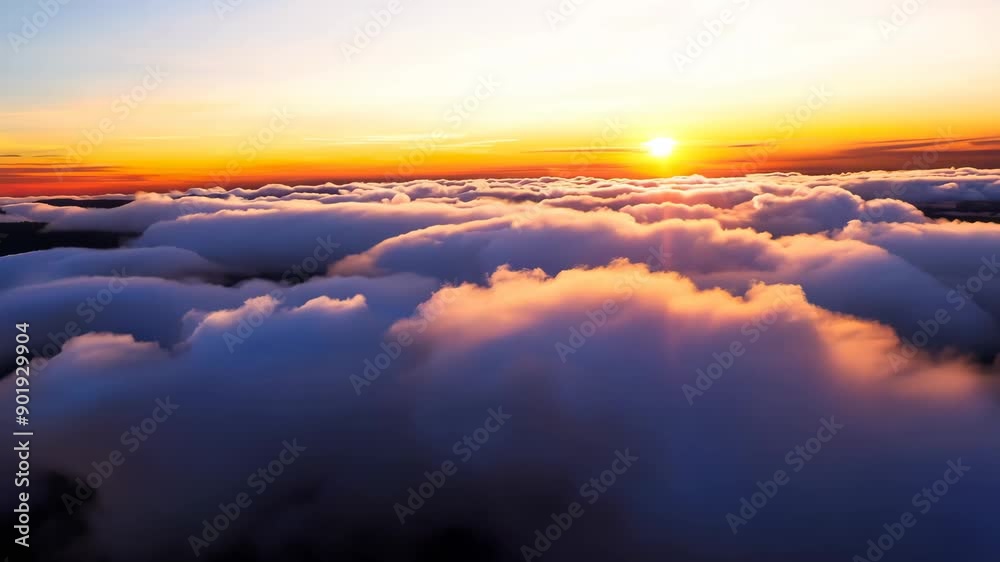 Motion animation of flying through the clouds at sunrise. Beautiful sunset sky above clouds. Abstract spiritual background. Religion and heaven Motion animation of flying through the clouds at sunrise. Beautiful sunset sky above clouds. Abstract spiritual background. Religion and heaven
