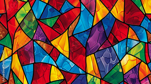 seamless pattern background with colorful abstract shapes