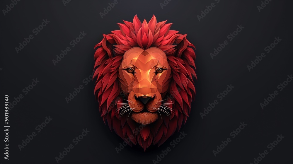lion face on a black background, 16:9, copy and text space lion face on a black background, 16:9, copy and text space