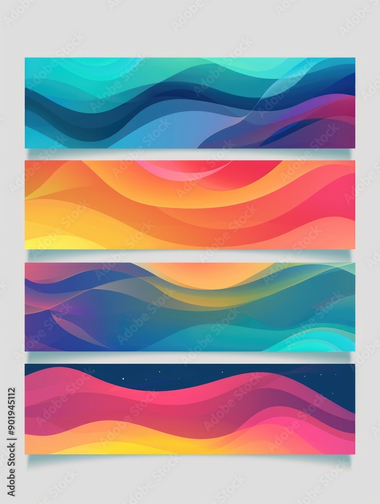 Colorful beach banners Colorful beach banners