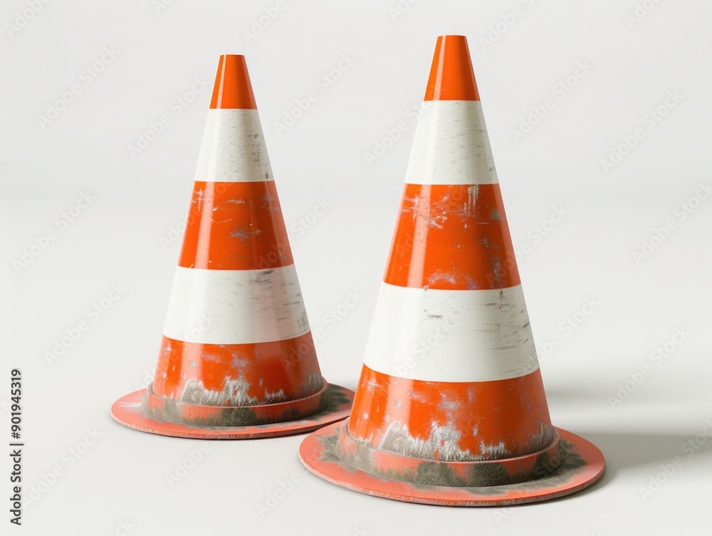 Traffic Cones Side by Side
