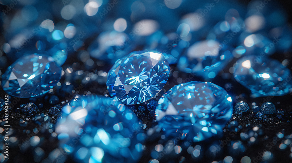 Blue diamonds on a black rock 1 Blue diamonds on a black rock 1