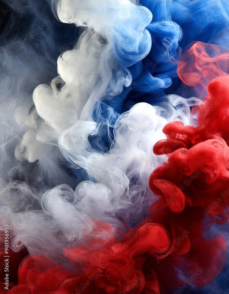 Vibrant Fusion of Blue, White, and Red Smoke Clouds in Abstract Artistic Display. Vertical Patriotic Banner Wallpaper USA Flag Election President Independence Day Pride National Vote Vibrant Fusion of Blue, White, and Red Smoke Clouds in Abstract Artistic Display. Vertical Patriotic Banner Wallpaper USA Flag Election President Independence Day Pride National Vote