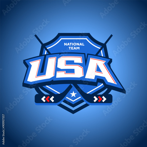 Vector Team USA Hockey Emblem