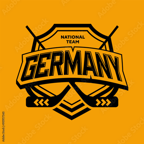 Vector Team Germany Hockey Emblem