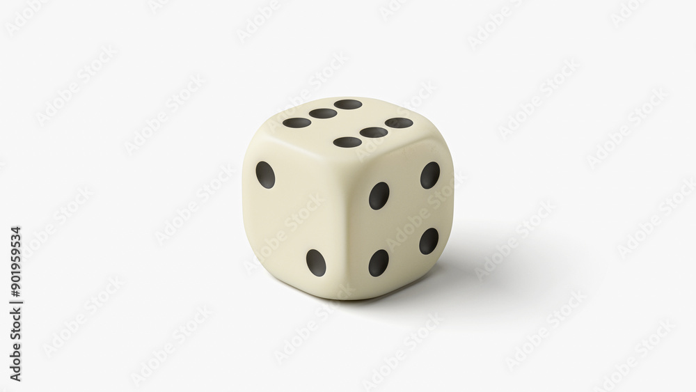 3d render of ivory dice with engraved circular dots on its faces. The dice is for board games, also for gambling and casino. The dice isolated on a white background. 3d render of ivory dice with engraved circular dots on its faces. The dice is for board games, also for gambling and casino. The dice isolated on a white background.