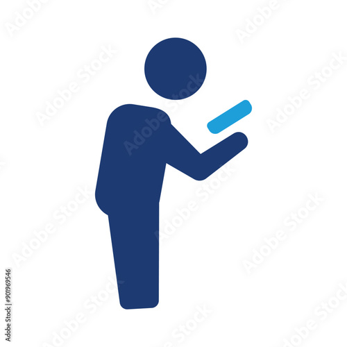 Phone addiction icon