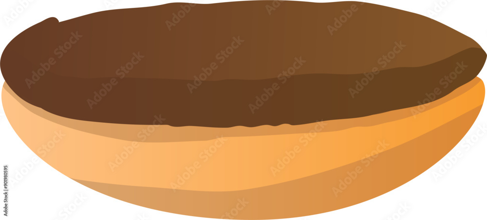 Hamburger with eyes sesame cheese and dripping sauces. Vector illustration Hamburger with eyes sesame cheese and dripping sauces. Vector illustration