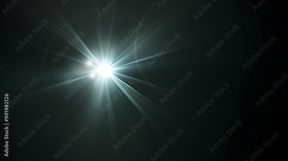 A Single Lens Flare on Black Background A Single Lens Flare on Black Background