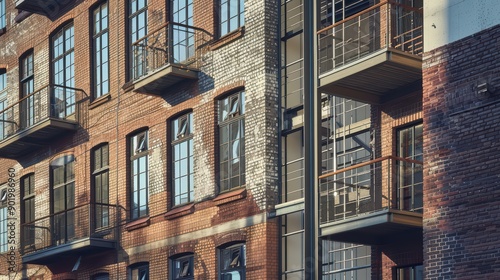 Adaptive reuse project, converting an old industrial building into modern apartments and office spaces