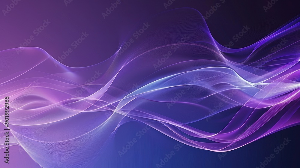 Abstract Purple and Blue Wave Background