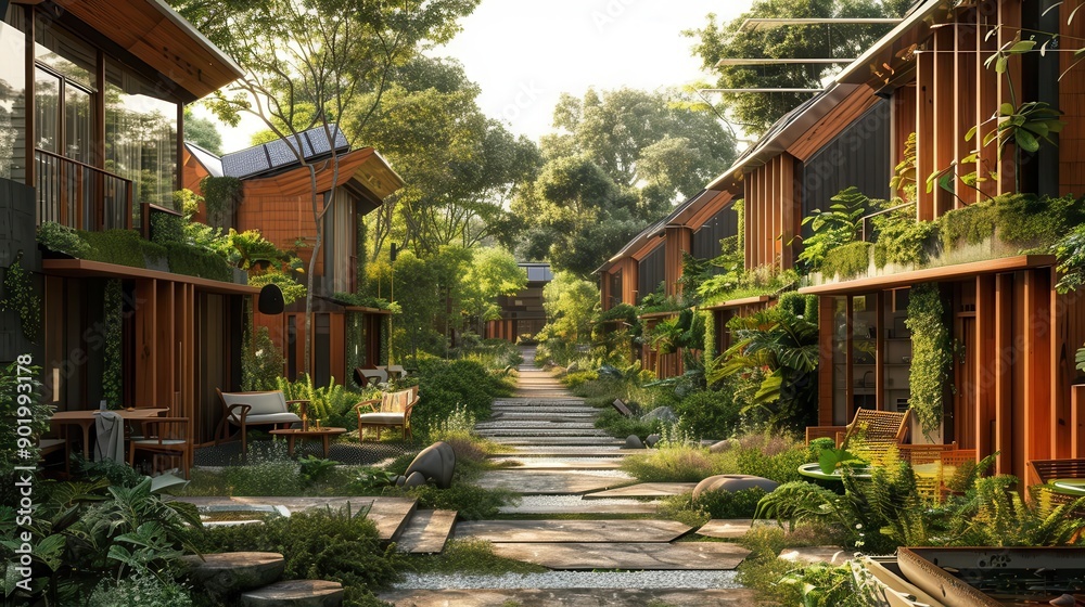 Low-Impact Housing Design A community of low-impact houses designed with sustainability in mind Low-Impact Housing Design A community of low-impact houses designed with sustainability in mind