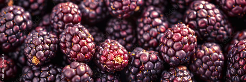 Banner blackberry background. Close up of fresh blackberries. Top view. Banner blackberry background. Close up of fresh blackberries. Top view.