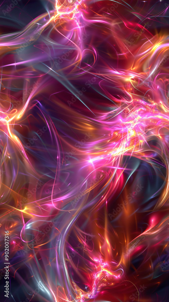 Swirling red and purple plasma energy in an abstract background Swirling red and purple plasma energy in an abstract background
