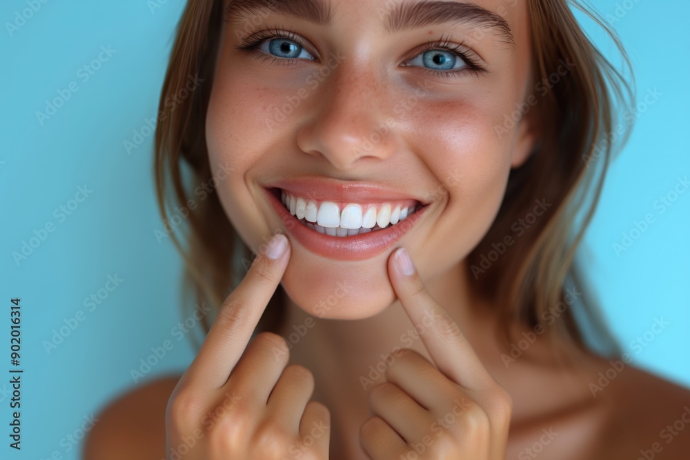 Young Woman Smiling with Perfect Teeth Young Woman Smiling with Perfect Teeth