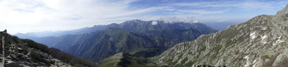 Fototapeta premium hiking the GR20 trail corsica island france