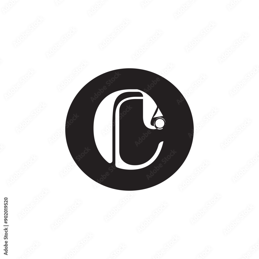 letter c logo template that is unique and simple