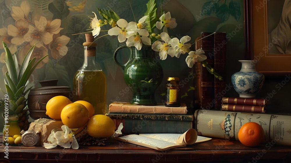 Conceptual still life with everyday objects Conceptual still life with everyday objects