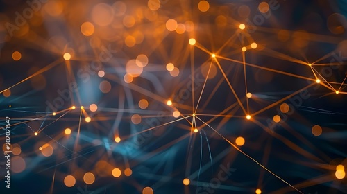 Abstract technology background with illuminated fibers