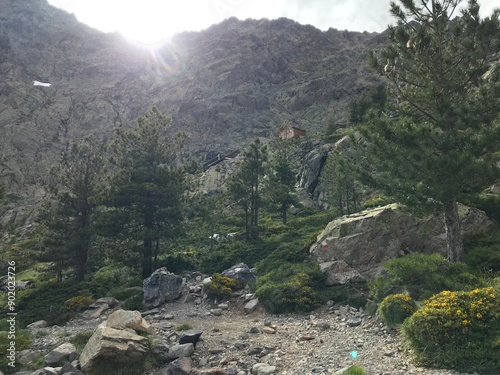 hiking the GR20 trail corsica island france photo