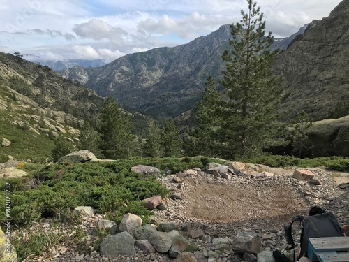 hiking the GR20 trail corsica island france photo