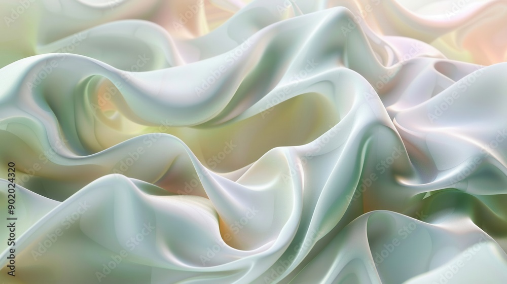 Organic 3D abstract background with wave shapes and natural shades. Perfect for building an eco-friendly brand. Presentation on nature theme or promoting organic products Organic 3D abstract background with wave shapes and natural shades. Perfect for building an eco-friendly brand. Presentation on nature theme or promoting organic products